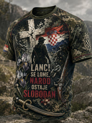Herren Hajduk Geist Patriotische Elemente Kunstdruck T-Shirt