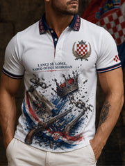 Hajduk Spirit inspirierter Kunstdruck Polo für Männer