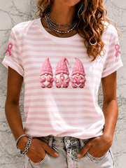 Kurzärmliges T-Shirt für Frauen an Brustkrebs
