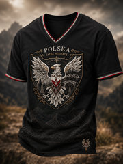Männer Polen V-Ausschnitt T-Shirt