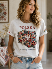 Frauen Polen Kurzarm T-Shirt