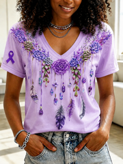 Alzheimer-Krankheit bei Frauen – T-Shirt mit kurzen Ärmeln