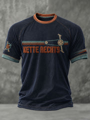 Herren-T-Shirt KETTE RECHTS mit kurzen Ärmeln
