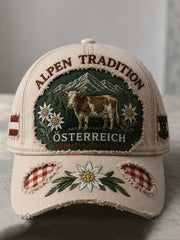 Unisex-Kunstdruck im österreichischen Landhausstil, lässiger Hut