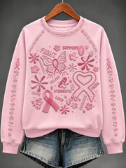 Damen-Sweatshirt mit Brustkrebs-Print