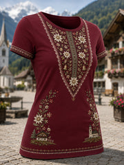 Frauen Österreich ische Land Kultur Kunstdruck T-Shirt