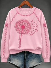 Damen-Sweatshirt mit Brustkrebs-Print