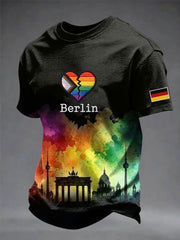 Herren-T-Shirt Berlin mit kurzen Ärmeln
