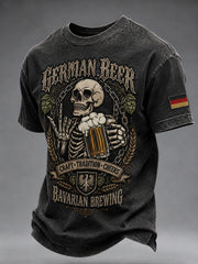 Kurzarm-T-Shirt für Männer mit Grafikdruck im Vintage-Stil