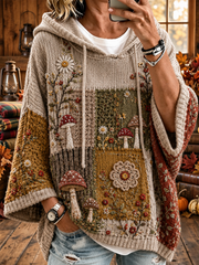Damen Herbst Basic Waffel Hoodie