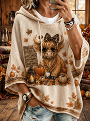 Damen Herbst Herbst Basic Waffel Hoodie