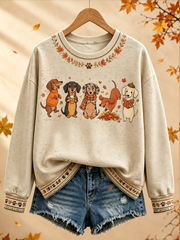Damen-Herbst-Hund-Regulärer Kapuzenpullover