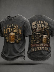 Lustiges Herren-T-Shirt im Oktoberfest-Style mit Biermotiv, lässig und bequem