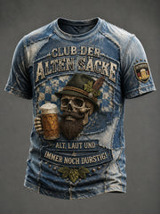 Lustiges Herren-T-Shirt im Oktoberfest-Style mit Biermotiv, lässig und bequem