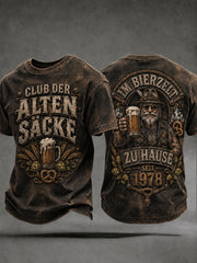 Lustiges Herren-T-Shirt im Oktoberfest-Style mit Biermotiv, lässig und bequem