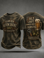 Lustiges Herren-T-Shirt im Oktoberfest-Style mit Biermotiv, lässig und bequem
