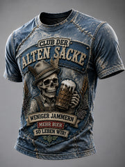 Lustiges Herren-T-Shirt im Oktoberfest-Style mit Biermotiv, lässig und bequem