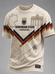 Herren-T-Shirt mit kurzen Ärmeln im Fußball-Design, Deutschland