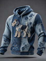 Herren Wire Fox Terrier Kariert Baumwoll Hoodie