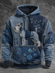 Herren Wire Fox Terrier Übergroßer Drop-Shoulder Hoodie