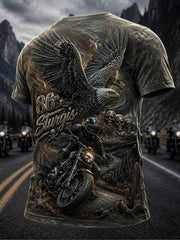 Retro-Motorrad-Rallye-T-Shirt mit Grafik druck für Männer