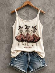Damen-Gothic-Tanktop mit Totenkopf