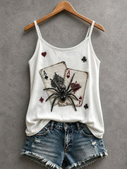 Damen Spinne Spielkarten Tank Top