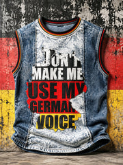 Herren-Design Denim-Effekt-Patchwork-Druck Freizeit weste