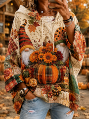 Kurzarm-Kapuzen pullover für Damen