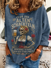 Frauen-Sweatshirt mit witzigem Oktoberfest-Print
