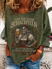 Frauen-Sweatshirt mit witzigem Oktoberfest-Print