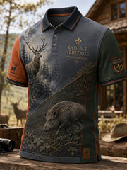 Herren-T-Shirt mit Kurzärmeln zur französischen Jagdsaison