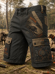 Lässige Herren-Shorts mit französischem Jagdmuster