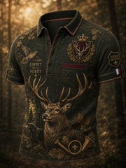 Herren-T-Shirt mit Kurzärmeln zur französischen Jagdsaison