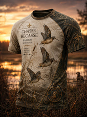 Herren-T-Shirt mit Kurzärmeln zur französischen Jagdsaison