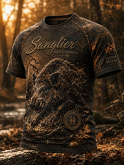 Herren-T-Shirt mit Kurzärmeln zur französischen Jagdsaison