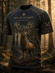 Herren-T-Shirt mit Kurzärmeln zur französischen Jagdsaison