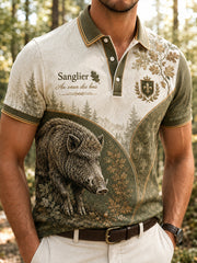 Herren-T-Shirt mit Kurzärmeln zur französischen Jagdsaison