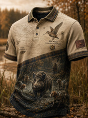 Herren-T-Shirt mit Kurzärmeln zur französischen Jagdsaison