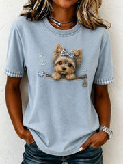 Damen-Lovely-Yorkshire-Filzkunst-T-Shirt