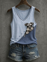 Damen-Schnauzer-Hunde-Tank-Top