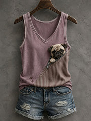 Damen-Mops-Tank-Top