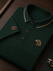 Retro-Business-Style-lässiges Polo-Shirt mit künstlerischem Print