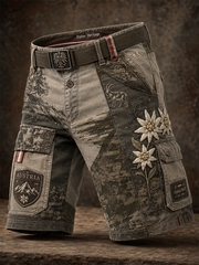 Herren-Shorts im österreichischen Landhausstil mit Cargotaschen