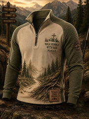 Herren Retro Faith Outdoor Wandern Grafik Print Sweatshirt