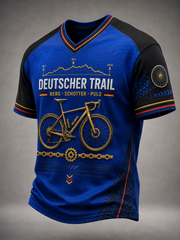 Herren-T-Shirt mit V-Ausschnitt zur Fahrradkultur