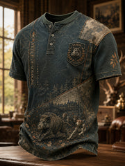 Herren-T-Shirt mit Kurzärmeln zur französischen Jagdsaison