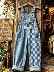 Damen-Tier-Hund-Kunst bedruckte Riemen hose
