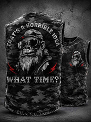Herren-Überwurf mit Punk-Style, Slogan und grafischem Print