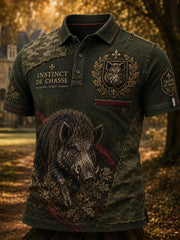 Herren-T-Shirt mit kurzen Ärmeln – Französische Jagdsaison